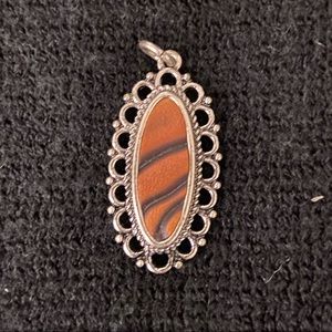 Faux metal and stone charm